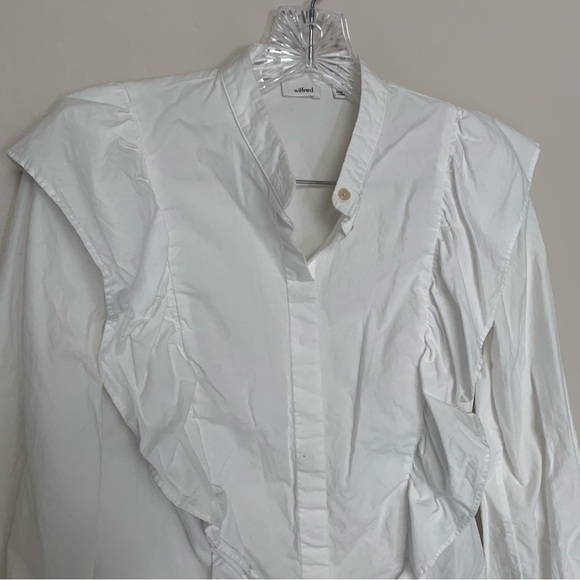 Wilfred White Panthere Ruffled Blouse XS - Picture 6 of 12